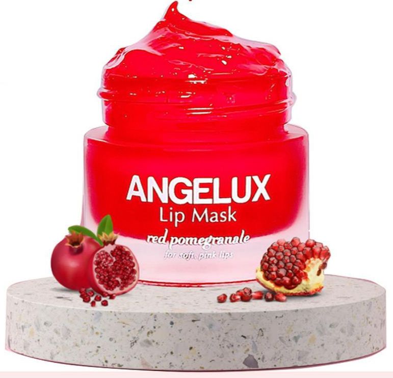Ủ môi lựu đỏ Angelux 10ml, mặt nạ ủ môi dùng thay thế son bóng giúp hồng môi giảm khô môi hàng chính hãng