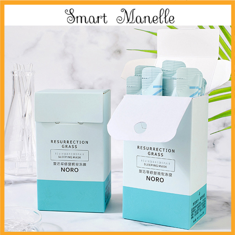[GIẢM 5% ĐƠN 129K]Mặt nạ ngủ thạch Noro phục hồi nâng cơ mặt dưỡng ẩm hộp 20 gói NMN3 Smart Manalle