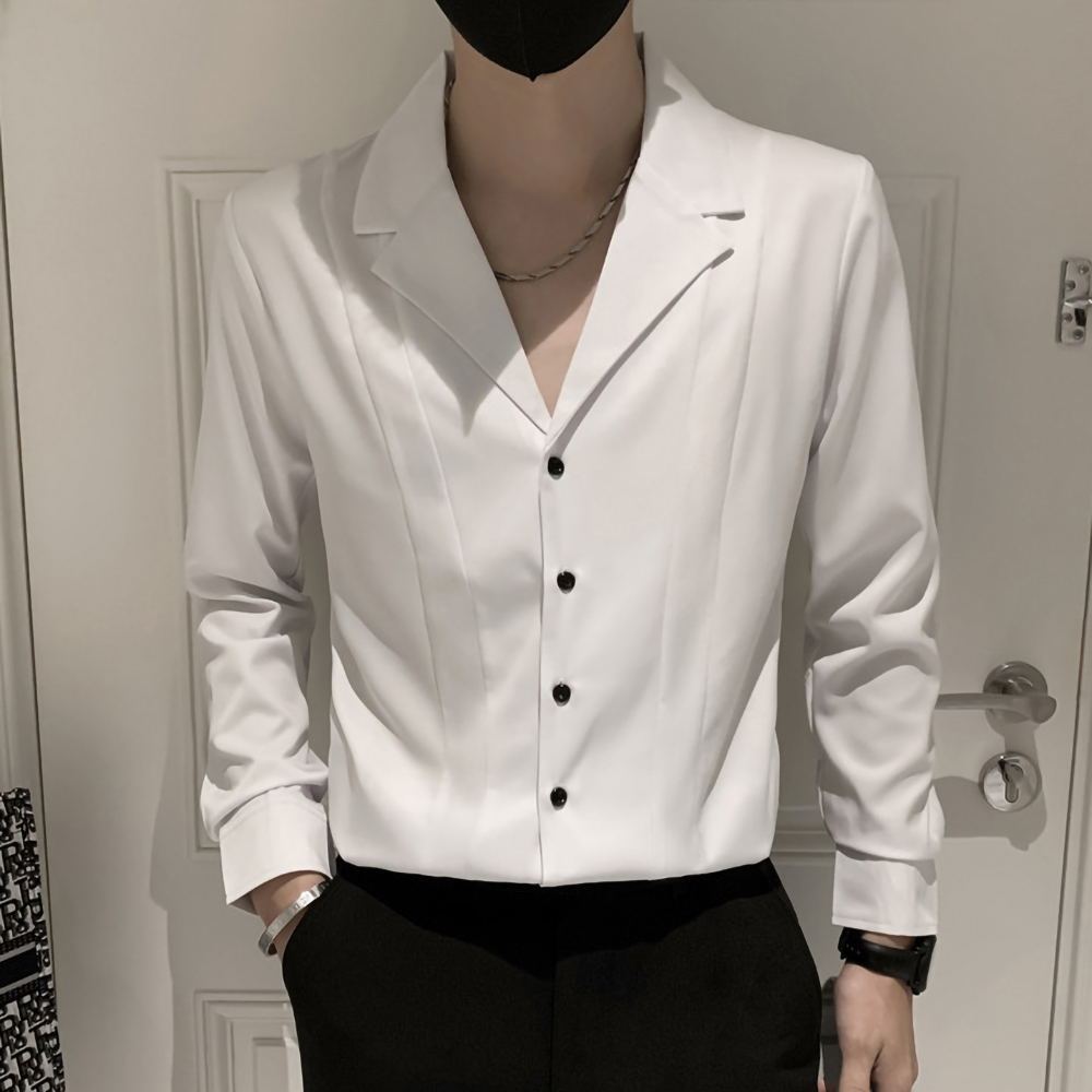 Áo sơ Mi, Áo sơ Mi Nam dài tay cổ vest, chất liệu Cotton cao cấp, mát mẻ, thấm mồ hôi, không nhăn, không nhàu,mã N34