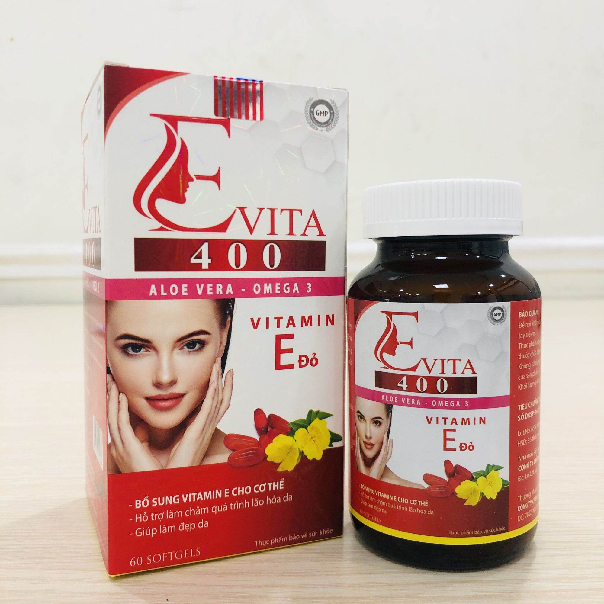 Viên Vitamin E Đỏ E 400 iu Đẹp Da Sáng Da Ngừa Thâm Nám Nga-Hộp 100