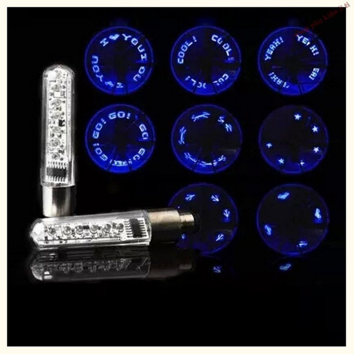 Bộ 2 đèn led chạy chữ gắn van xe độc đáo