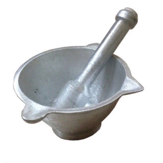 Bộ cối chày bằng gang đúc