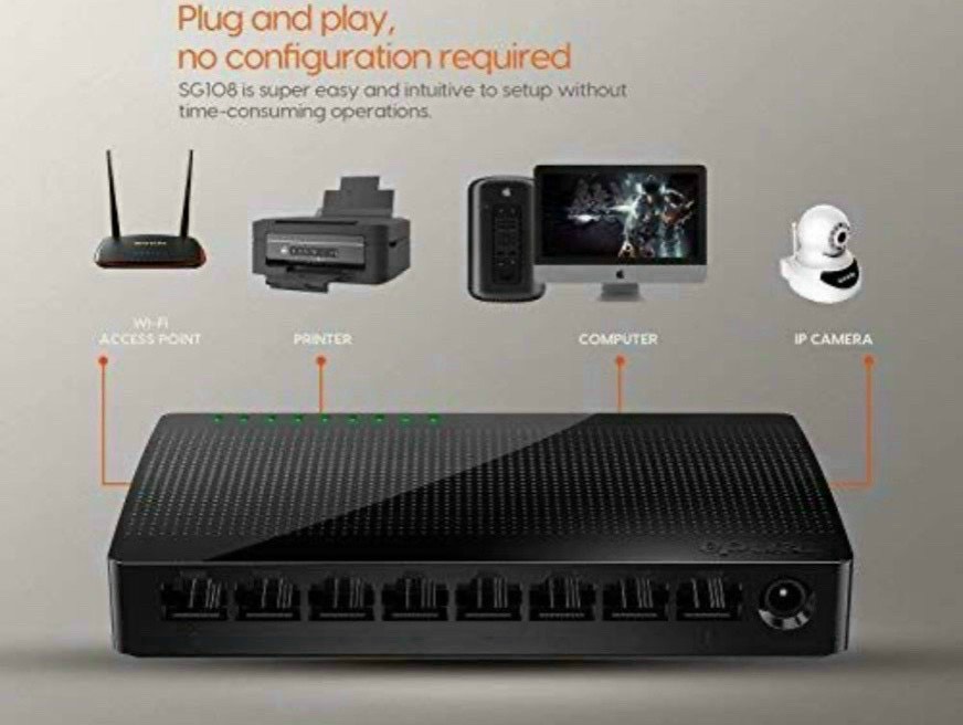 Bộ chia mạng/switch tenda sg105/sg108 - 5/8 cổng 1000mbps gigabit