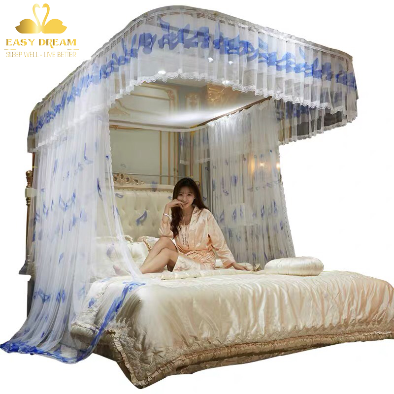 Easy Dream  màn ( mùng ) khung không khoan tường Không khoan giường  Khung inox cao cấp Vải tuyn lưới mắt nhỏ ,chống muỗi ,chống côn trùng Mosquito Net