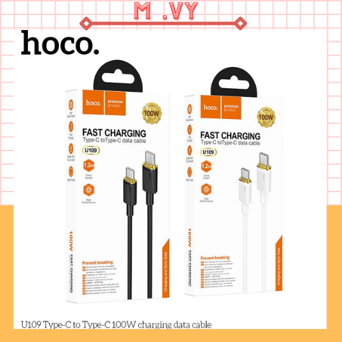 Cáp sạc nhanh type-c to type-c hoco u109 100w