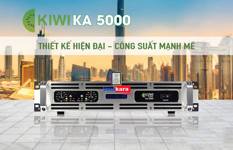 Cục đẩy Kiwi KA 5000 Nhập khẩu cao cấp 500W/1 kênh X 2 đánh căng đôi 4 tấc đôi coin 100 phù hợp cho thuê nhạc sống + tặng kèm cặp dây canon cao cấp