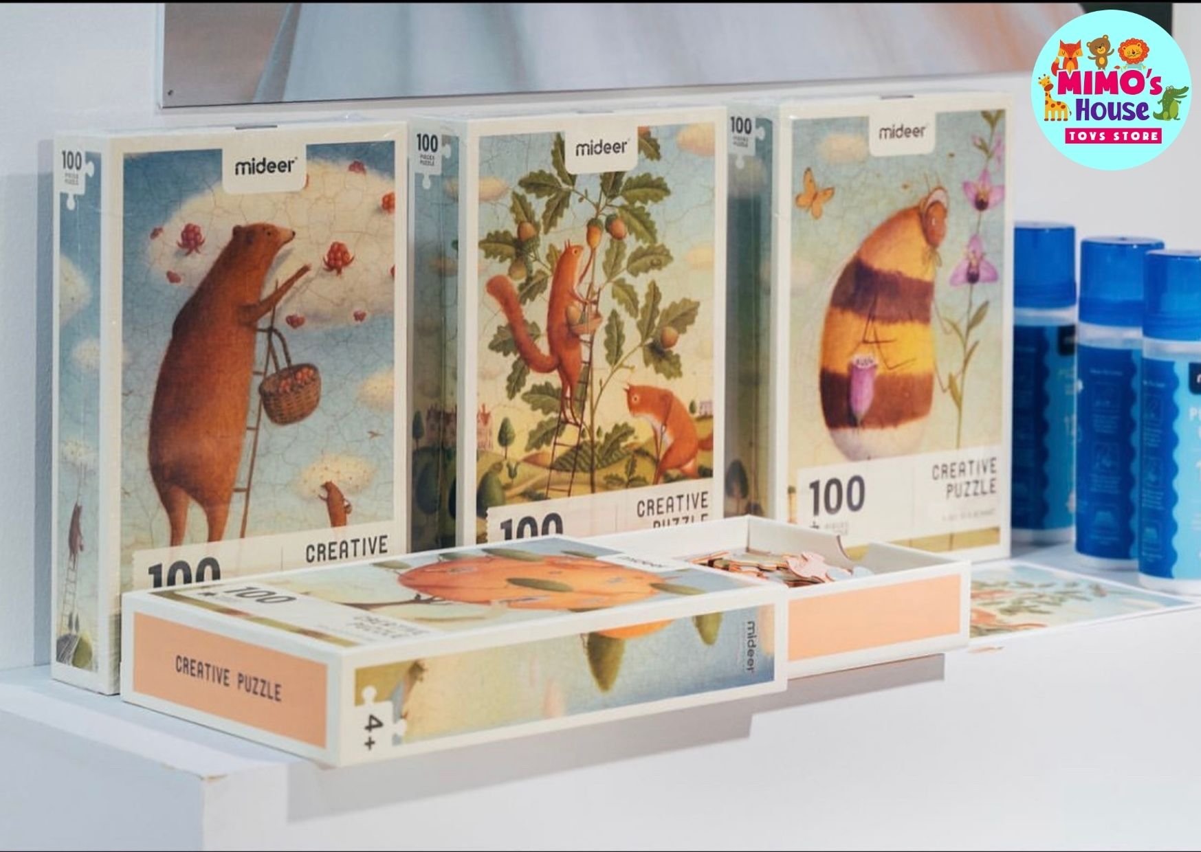 ( SIÊU GIẢM GIÁ) - XẾP HÌNH 4 CHỦ ĐỀ - CREATIVE PUZZLE MIDEER (MD3121 – MD3124) - MIMO HOUSE