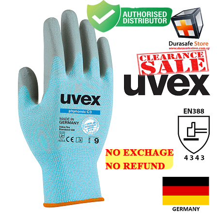 GĂNG TAY CHỐNG CẮT UVEX PHYNOMIC 60080 CẤP ĐỘ 3 SIÊU NHẸ SIZE 7/XS -> 12/XXL