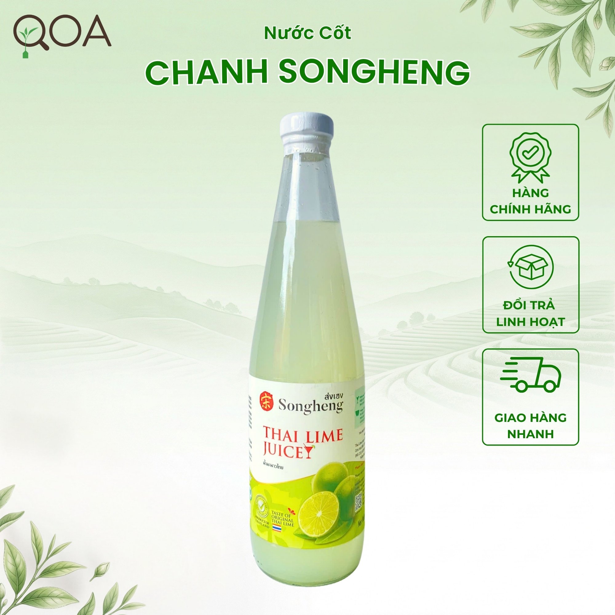 Nước Cốt Chanh Songheng (Chai x 700ml) Vị Mượt Mà Tươi Mát, Nguyên Liệu Tự Nhiên