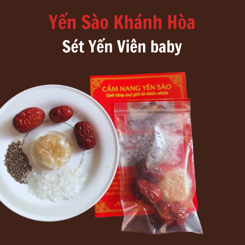 1 Sét Yến Baby Mix Sẵn + Đồ Chưng Kèm - Yến sào Khánh Hòa