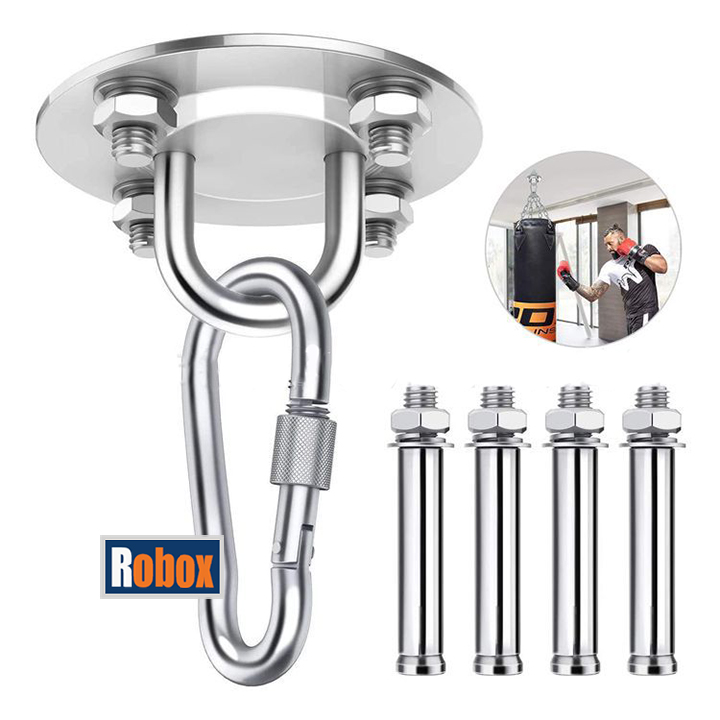 Bộ Móc treo đĩa bay dùng áp trần áp tường treo xích đu treo đèn chùm treo bao cát treo lụa tập yoga treo võng inox đẹp bền chịu lực tốt