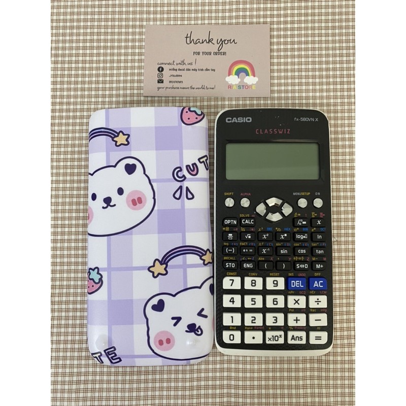 [HCM]Miếng decal dán máy tính cầm tay casio/vinacal in hình theo yêu cầu