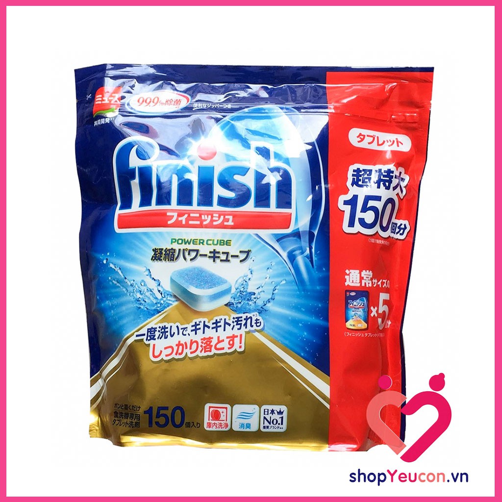 Túi 150 viên rửa bát nhật finish dành riêng cho máy rửa bát