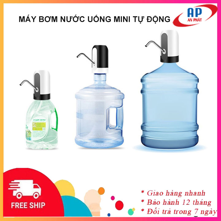 Máy bơm nước uống mini tự động kiêm máy hút rượu, bia sạc pin bằng USB dùng cho nước đóng bình, can, bình, chum đựng rượu bia