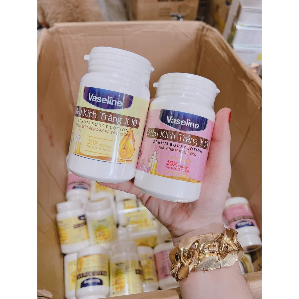Kem siêu kích trắng vaseline x10 hủ 250g