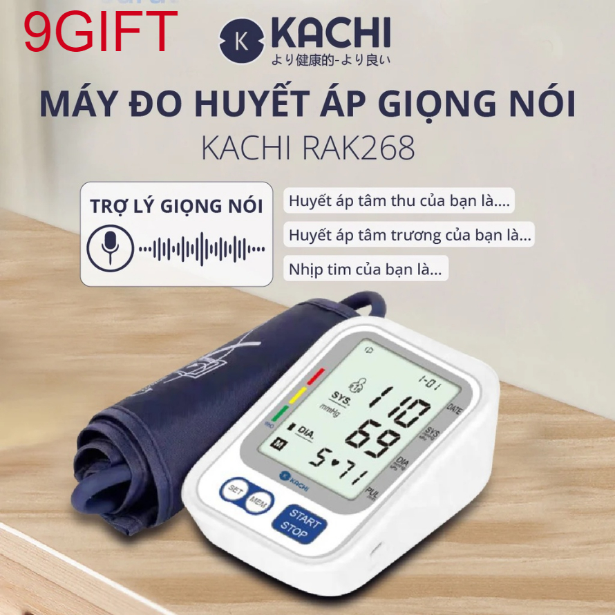 Máy đo huyết áp có giọng nói tiếng Việt đọc kết quả Kachi RAK268