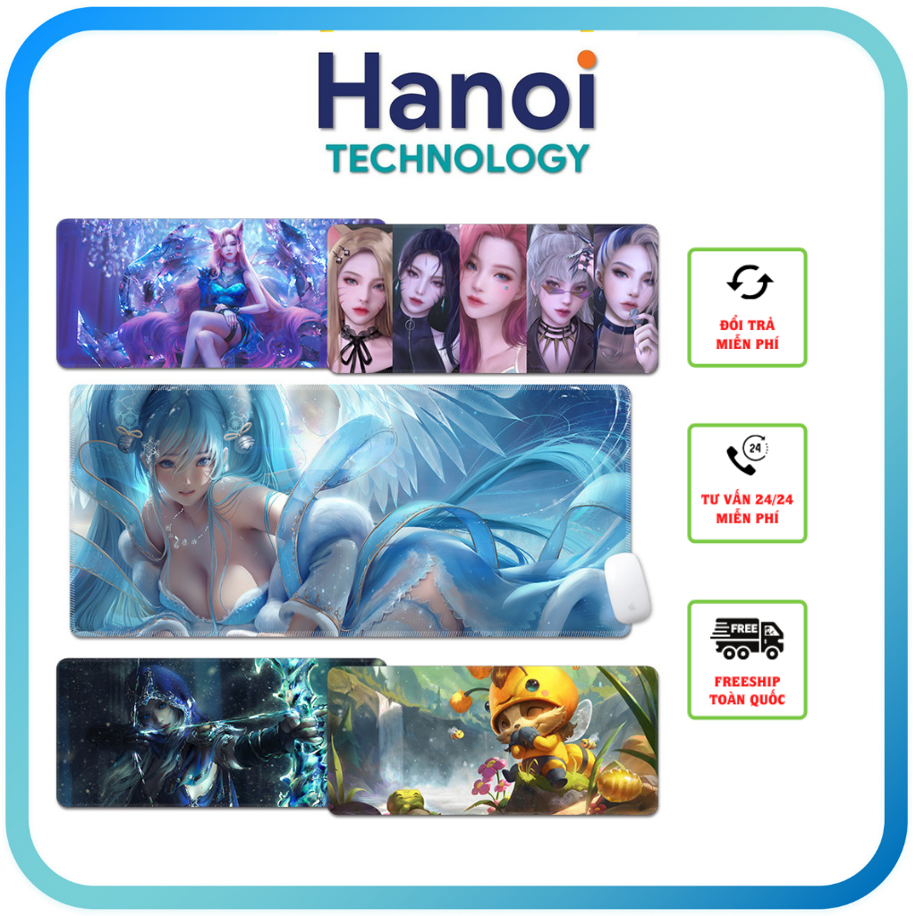 Lót chuột Lmht,Lót chuột Game, Bàn di chuột 80x30 cm chống nước, chống bụi, di chuột êm