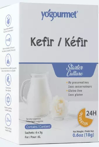 [Hoàn Tiền 15%]Men làm sữa chua Kefir Starter Yogourmet 18g