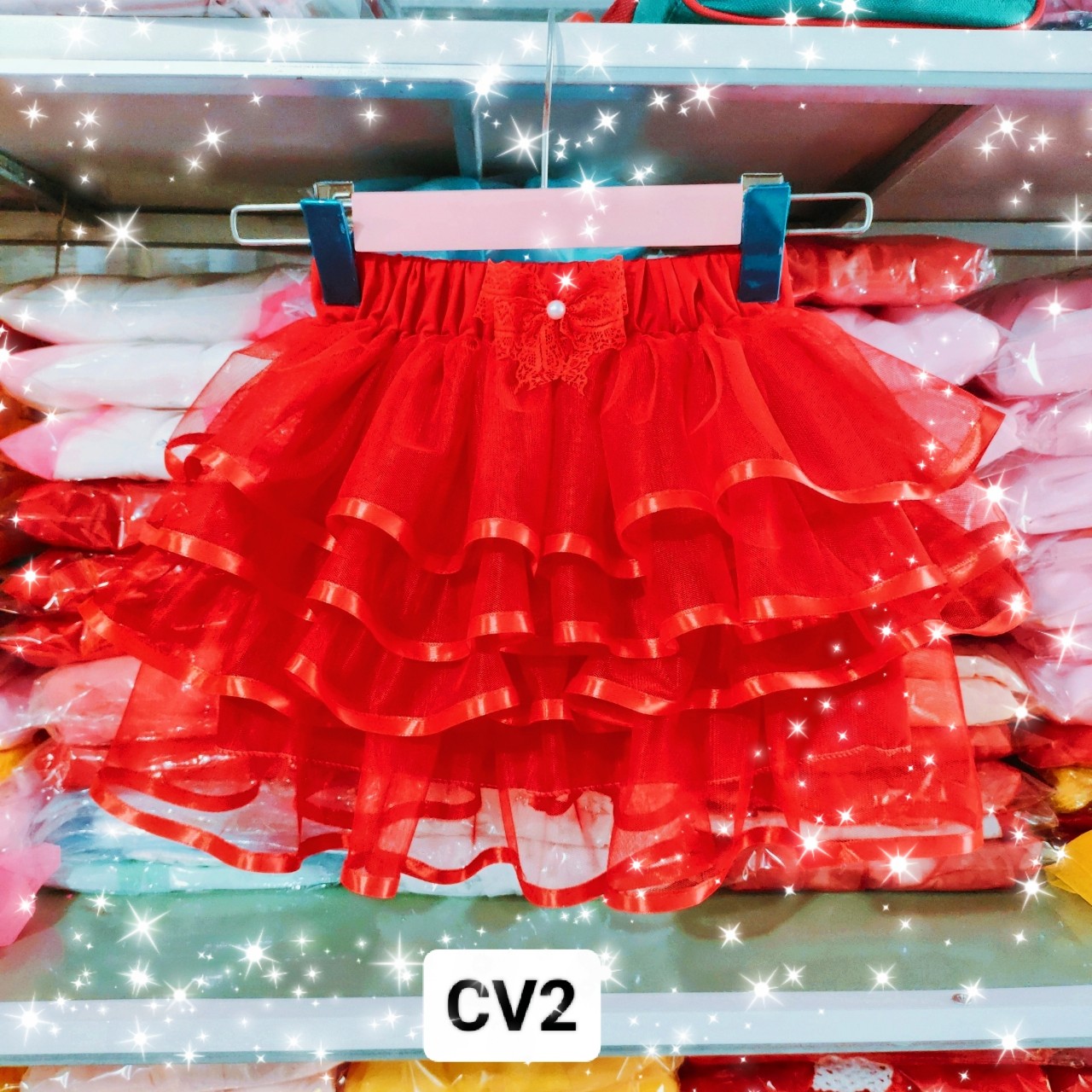 Chân váy cho bé, chân váy 4 tầng bồng xoè bé gái CV2