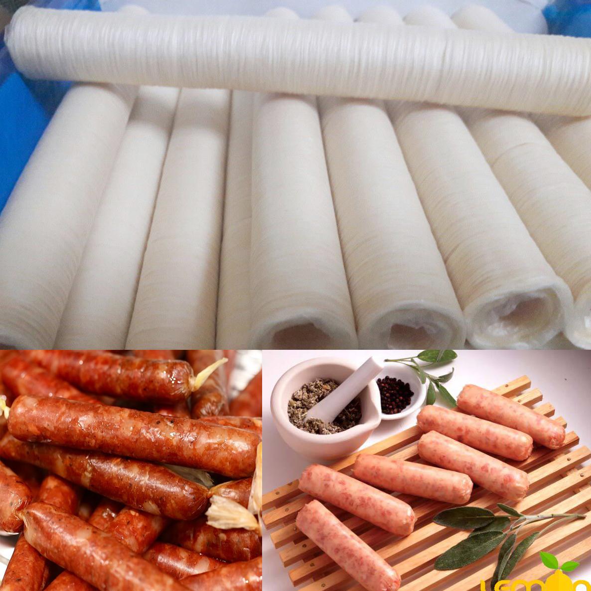 1 Vỏ collagen làm xúc xích, lạp xưởng size 21mm loại 1 NDX của Viscofan Đức