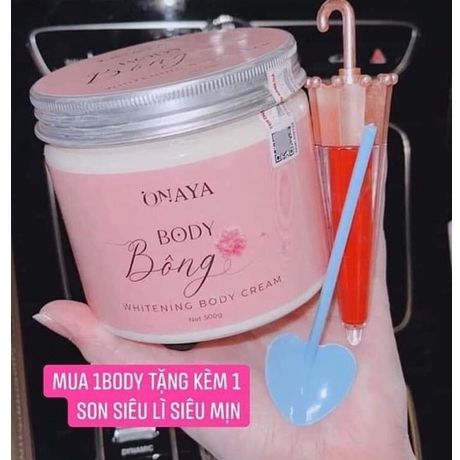 [Chính hãng] Kem body Bông dưỡng trắng da ONAYA  150g / 250g - Tặng kèm son