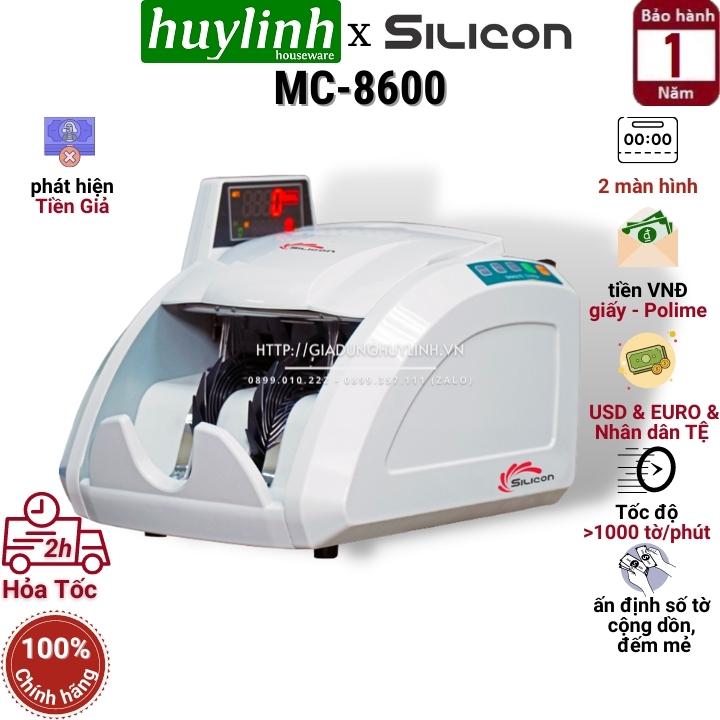 Máy đếm tiền và phát hiện tiền siêu giả Silicon MC-8600.