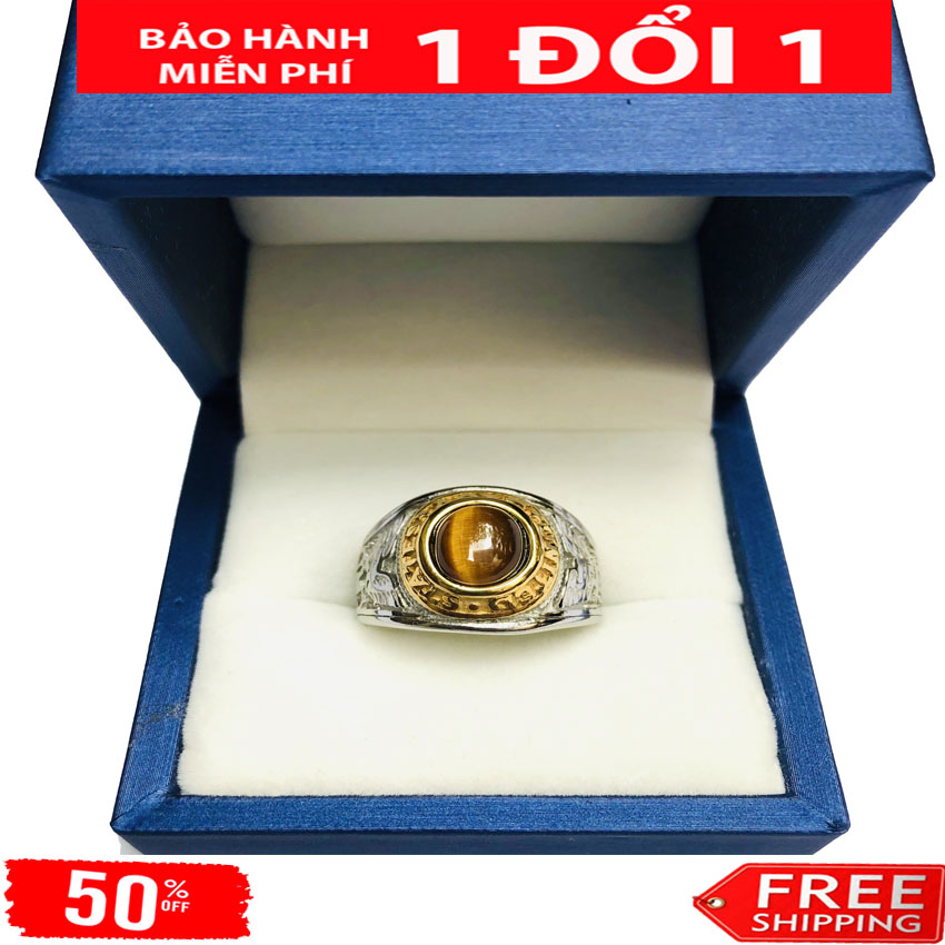 Nhẫn mỹ nam đá m hổ mới về năm 2020-Caraven silver - cs013 - sang trọng, lịch lãm - nhẫn nam, nhan nam, nhẫn mỹ nam, nhan my nam,nhẫn nam inox,nhan nam inox,nhẫn inox nam, nhan inox nam