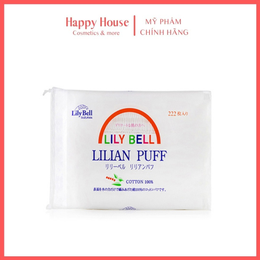 Bông Tẩy Trang Lily Bell 222 Miếng- Happy House