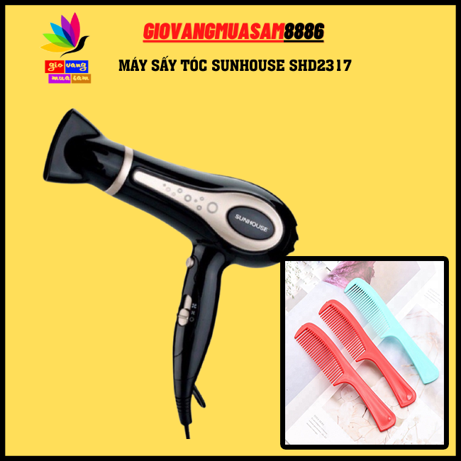 MÁY SẤY TÓC CÔNG SUẤT LỚN SUNHOUSE SHD2317 Tặng Lược nhựa thời trang