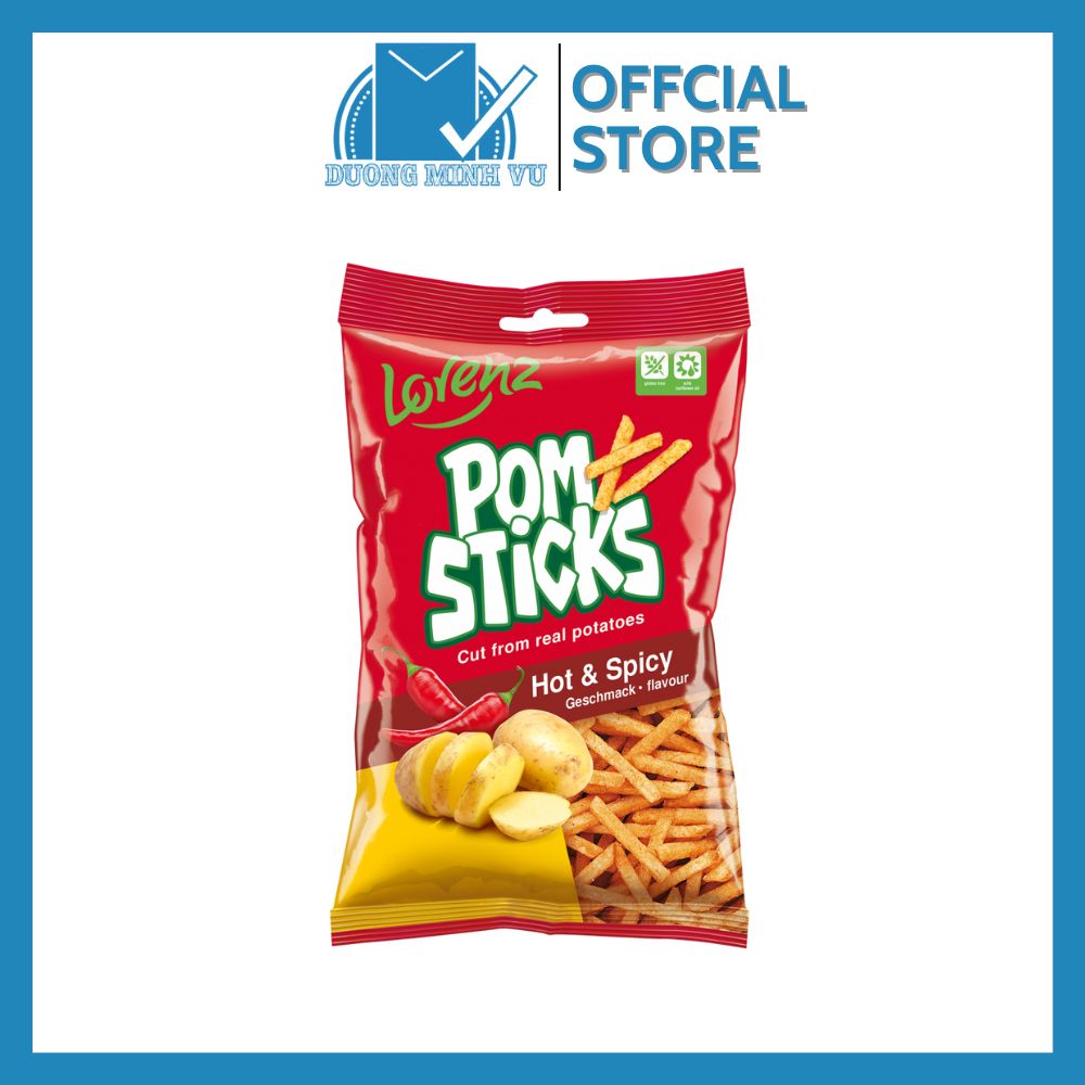 Khoai tây chiên Pomsticks vị ớt cay Lorenz Pomsticks Hot & Spicy 70g