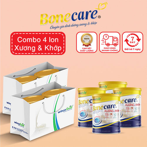 (Túi 4 lon) Sữa bột Wincofood Bonecare dưỡng chất cho xương và khớp 850g: