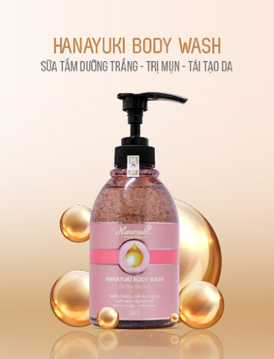 Sữa tắm body dưỡng trắng - tẩy tế bào chết cho da hana yuki