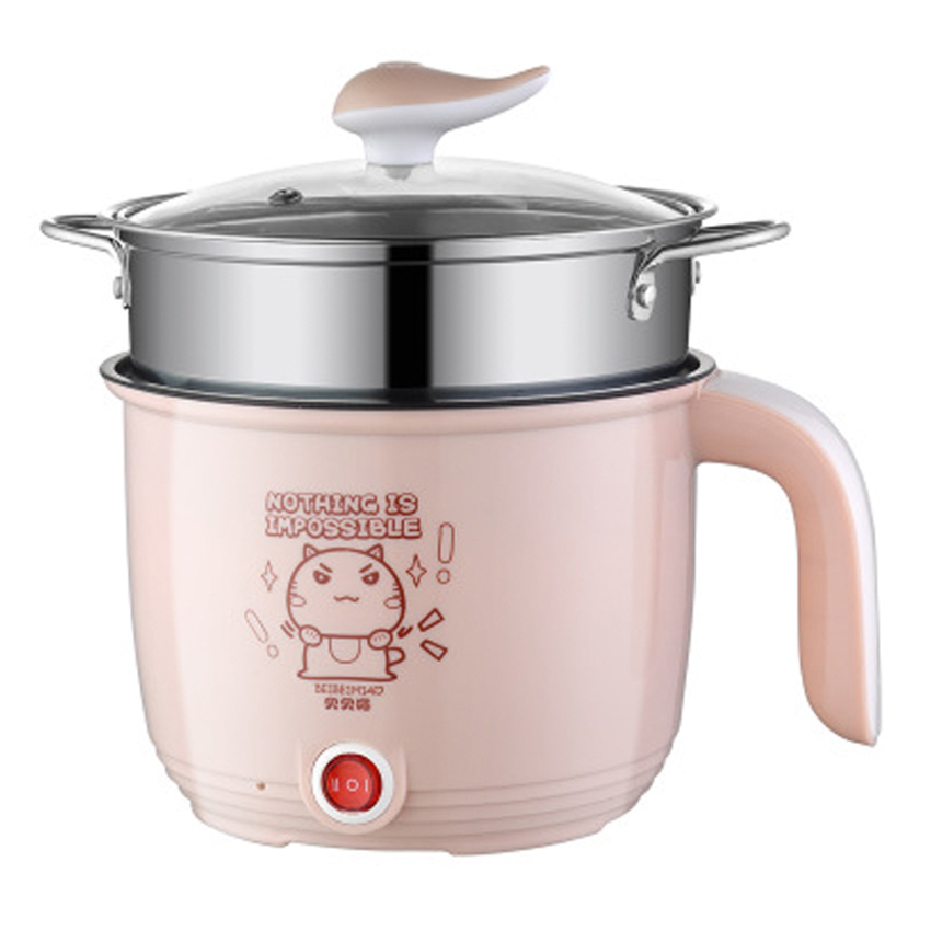 Ca mì 18cm có giá hấp INOX Cooking Pot, CA NẤU MÌ - Ca nấu mì có lồng hấp 2 in 1 siêu tốc tiện lợi - Nồi nấu mì mini kèm lồng hấp 18cm có quai cầm nhỏ gọn đáng yêu - Tặng kèm vỉ hấp inox