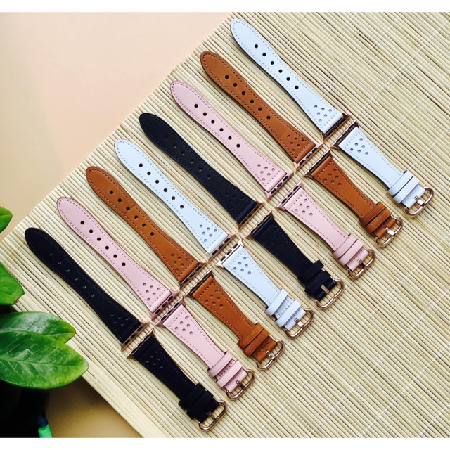 Dây da lỗ bản nhỏ dành cho apple watch size 38/40/42/44mm