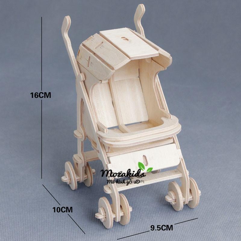 Mô hình lắp ráp gỗ 3D Xe đẩy