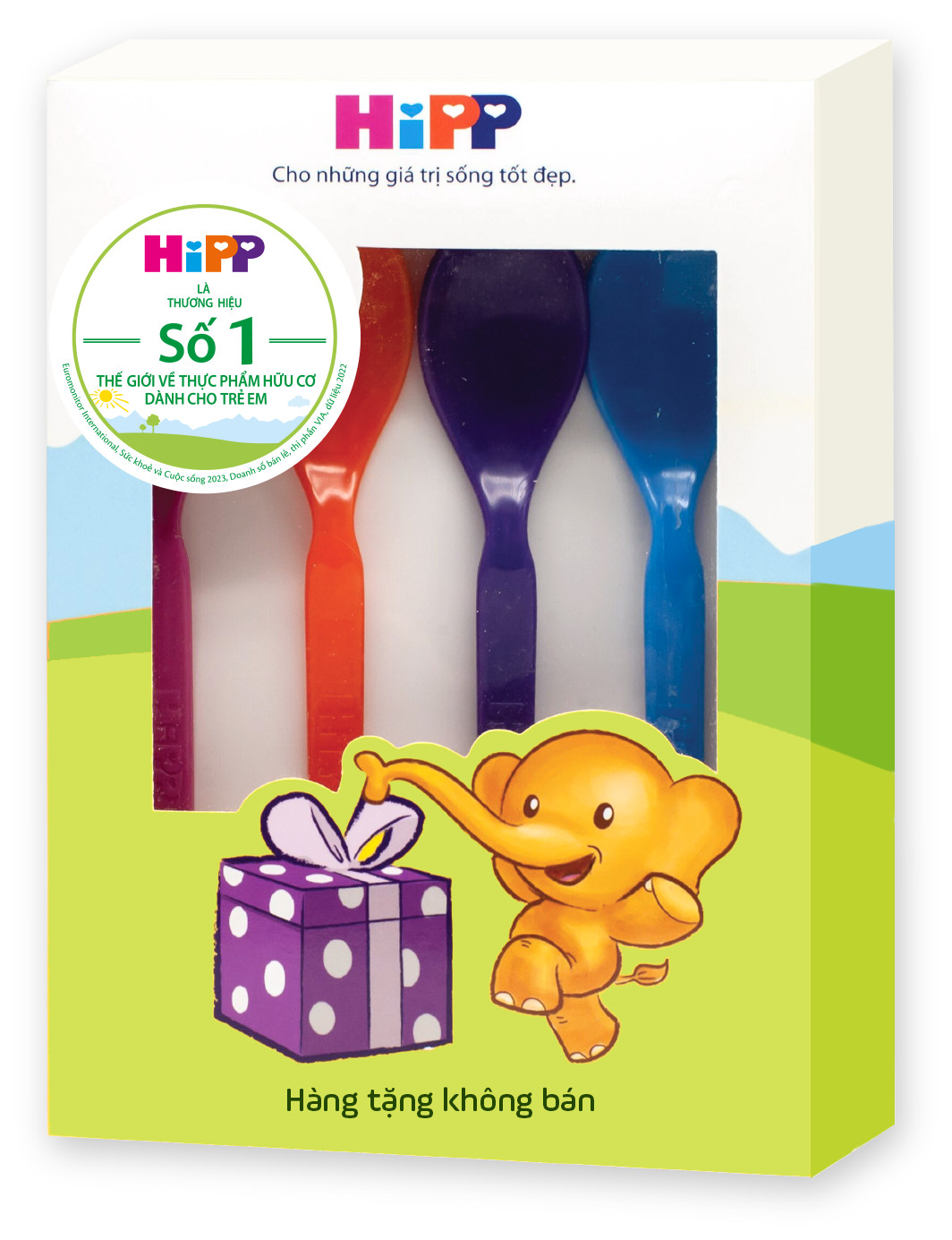 [GIFT] Bộ thìa ăn dặm HiPP nhập khẩu Đức (màu ngẫu nhiên)_Burine