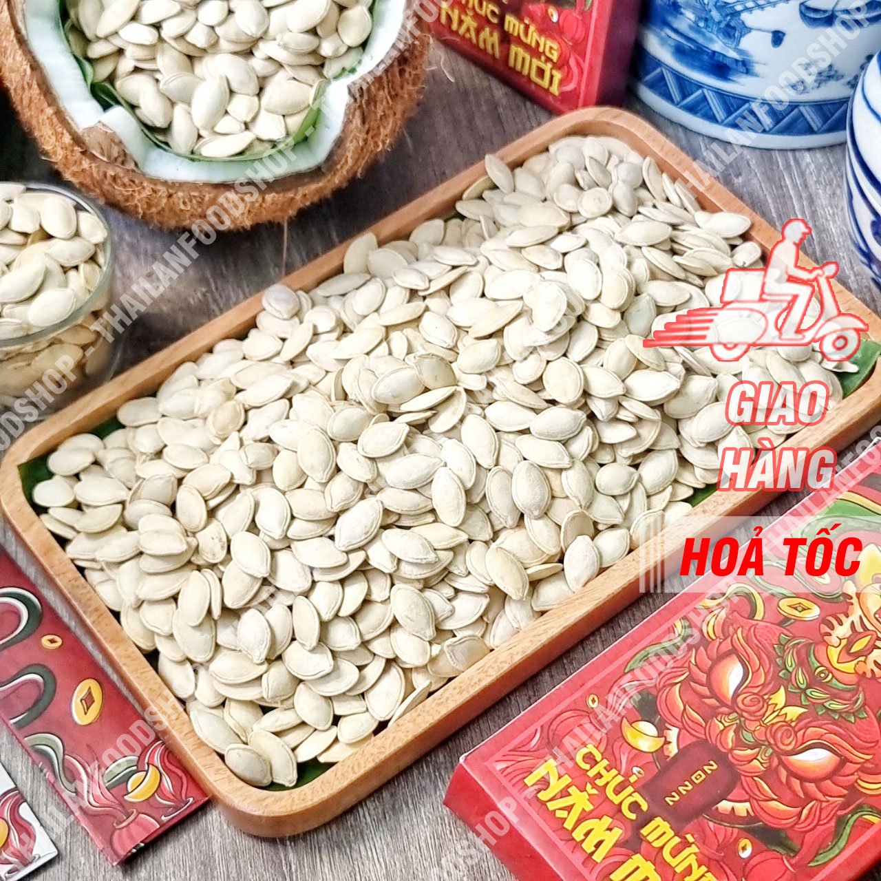 Hạt bí ngô rang tay duy ký - lon 350gr