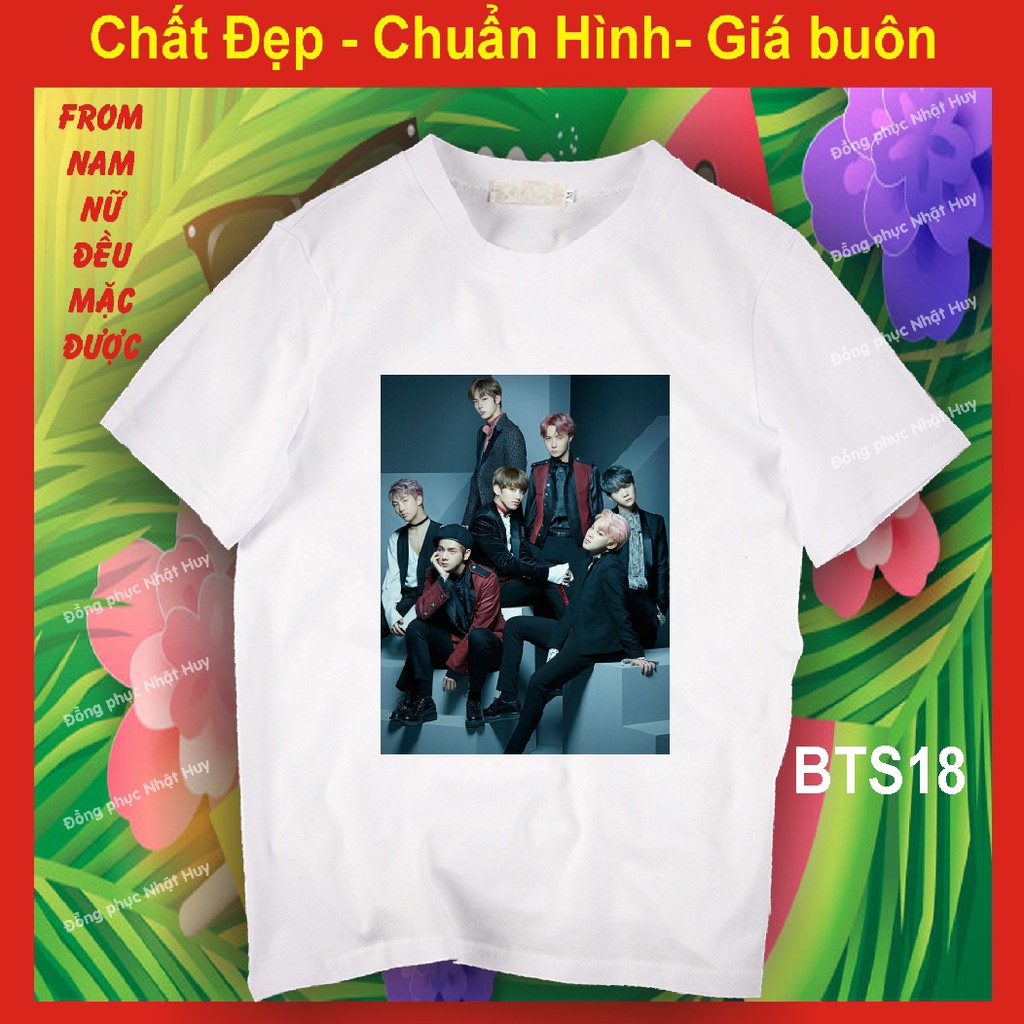 Áo thun bts đẹp 18, nhóm nhạc thần tượng , in hình