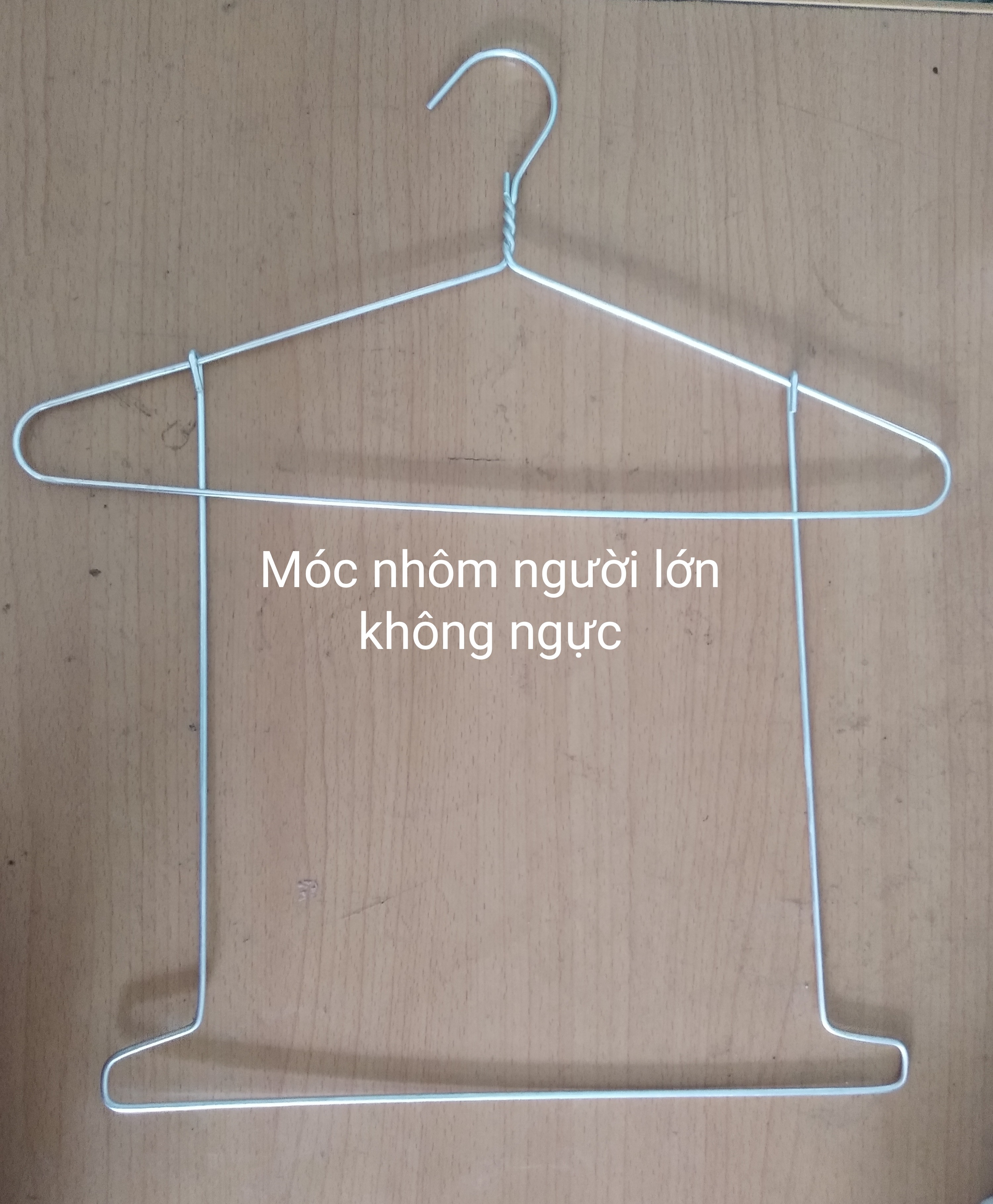 Combo 10 móc nhôm treo quần áo người lớn không ngực