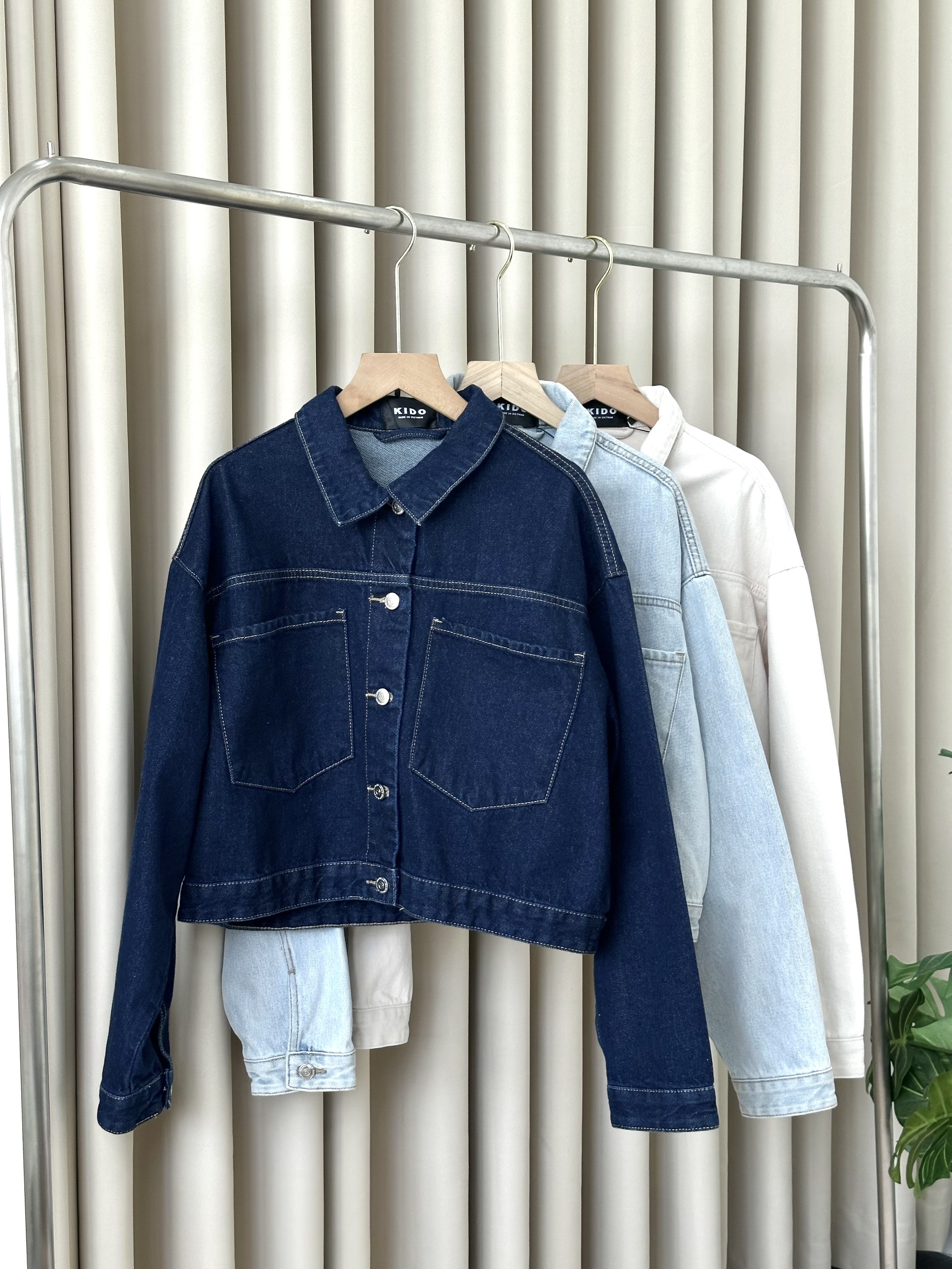 Áo khoác tay dài croptop cropped jacket
