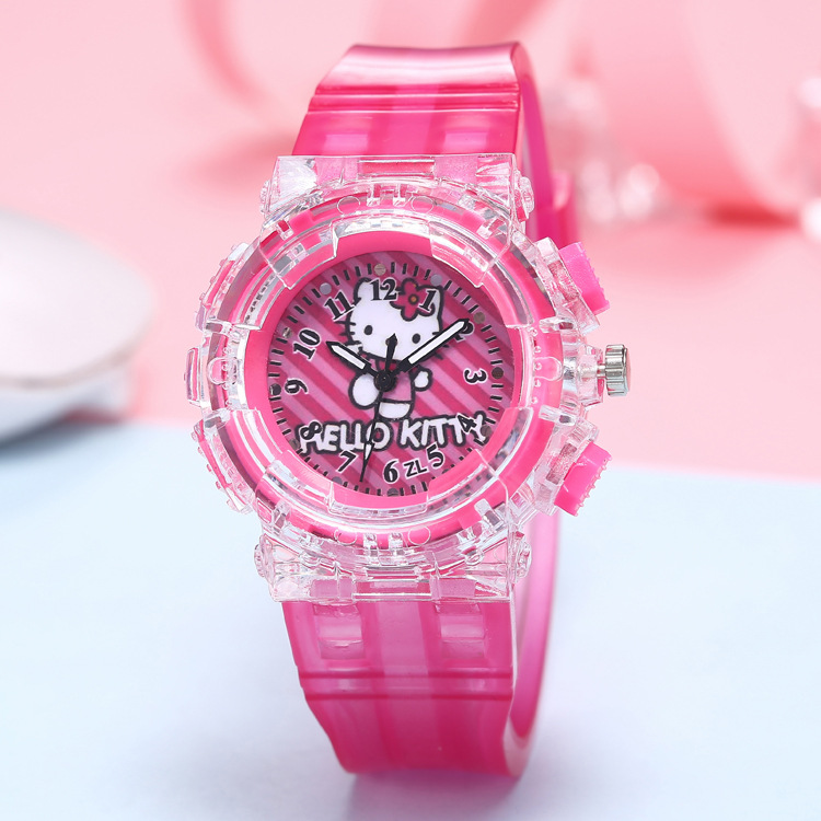 Đồng Hồ ELSA, Đồng hồ công chúa tuyết, siêu nhân nhện, mèo Hello kitty có Đèn Led Phát Sáng TE18 siêu dễ thương