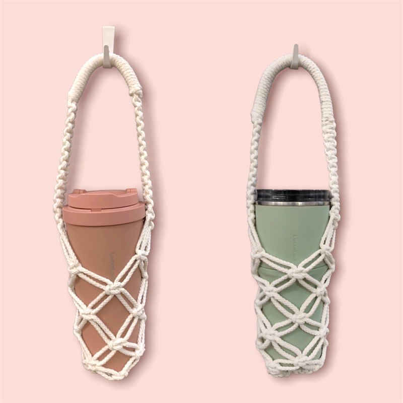 Túi đan handmade Macrame đựng bình nước