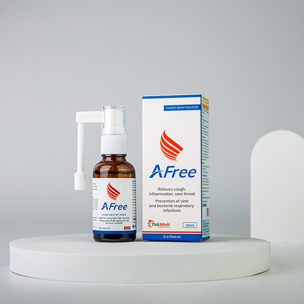 Xịt họng AFree Thái Minh - Hỗ trợ giảm nhanh triệu chứng ho, sưng viêm, đau rát họng, nhiệt miệng - Chai 30ml