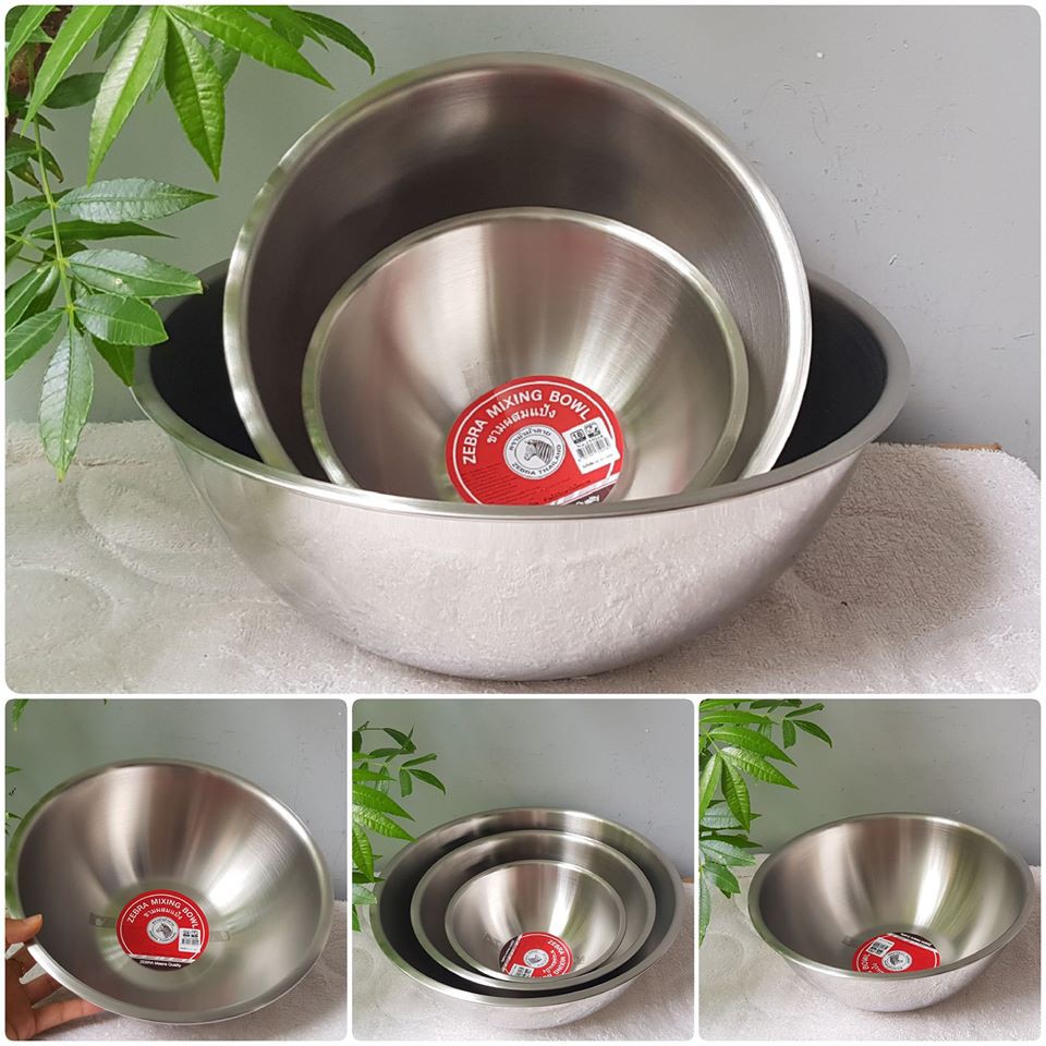 Thau trộn / thố trộn inox 304 Zebra Thái Lan nhiều kích cỡ
