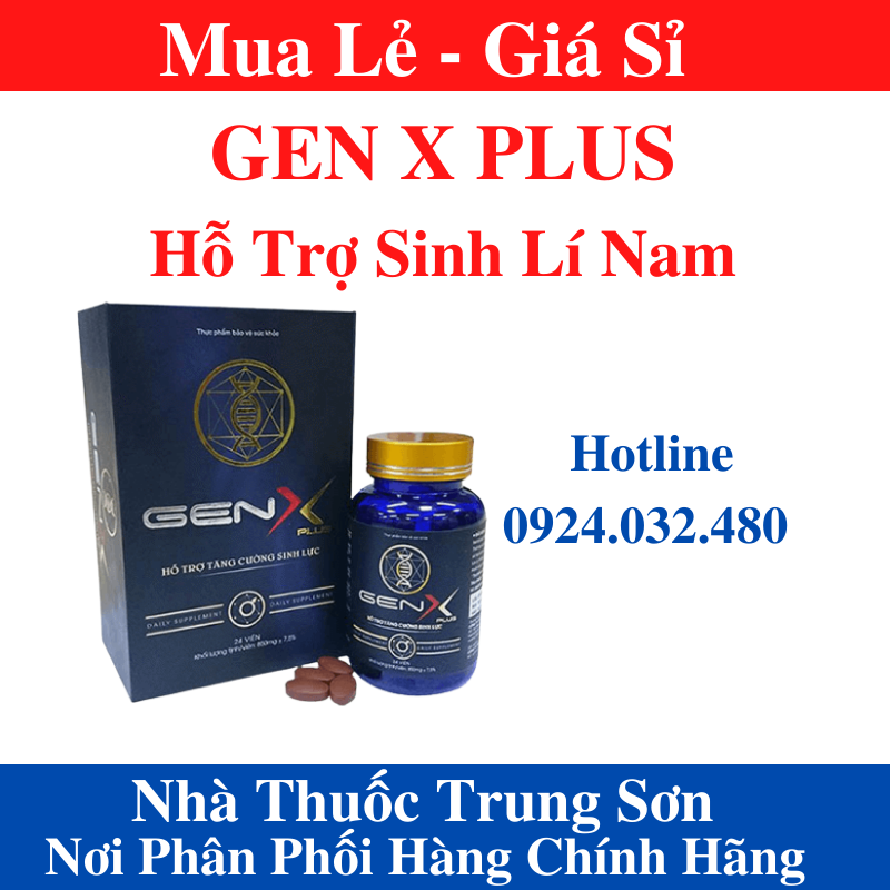 Gen x plus - viên uống tăng cường sinh lý nam - hộp 24 viên - ts001