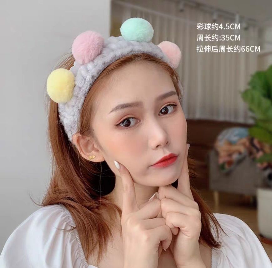 Băng đô cài tóc rửa mặt vải lông thiết kế đa dạng dễ thương phong cách Hàn Quốc
