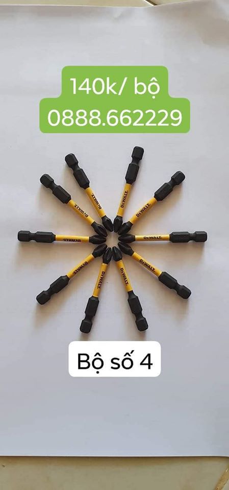 Bộ 10 mũi vít dewalt 60mm ph2