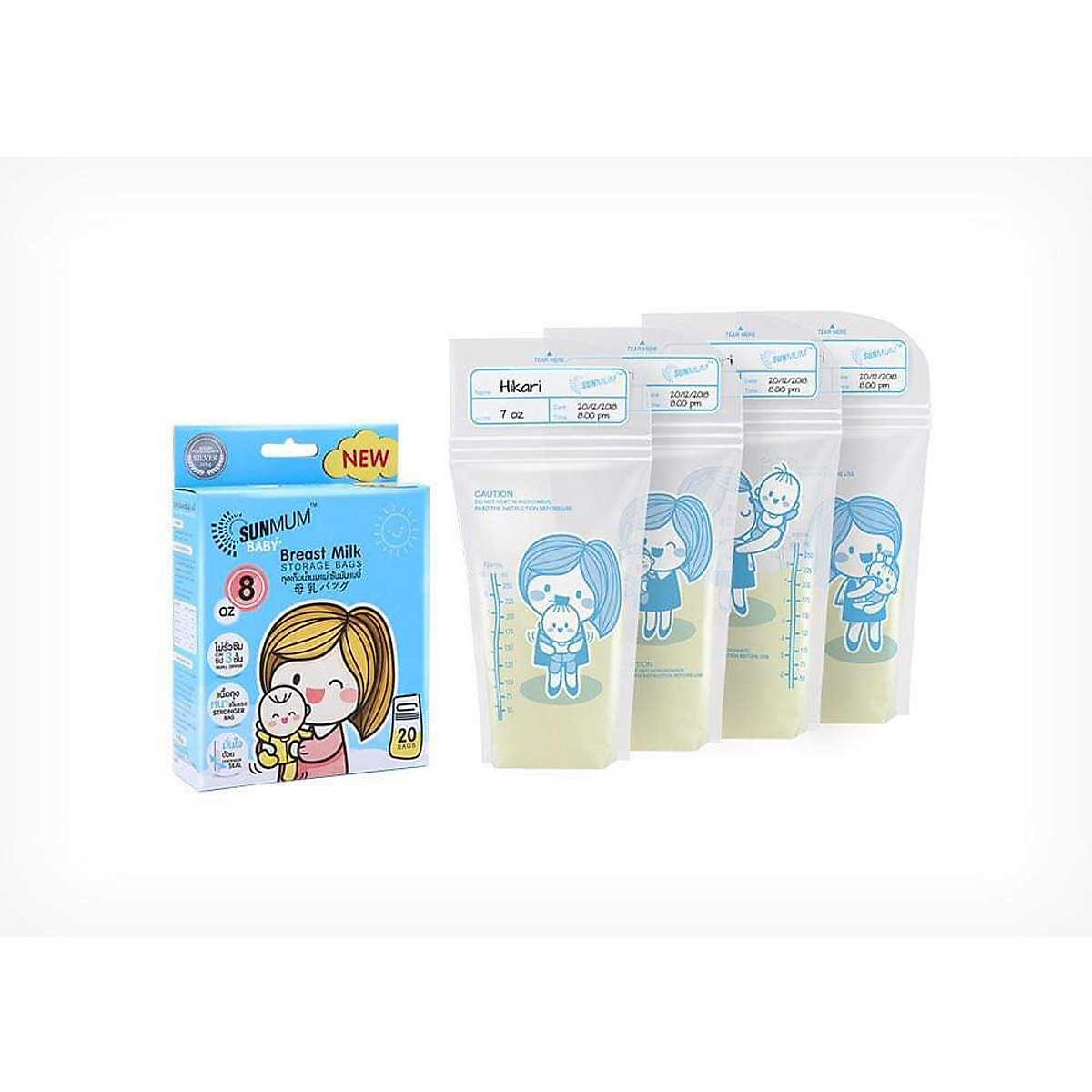 [HCM]TÚI TRỮ SỮA MẸ SUNMOM 20PCS THÁI LAN ( hộp )
