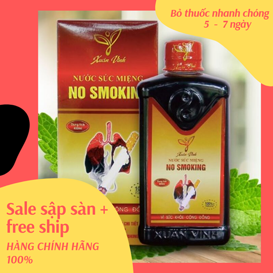 Nước súc miệng cai thuoc lá xuân vinh 400ml