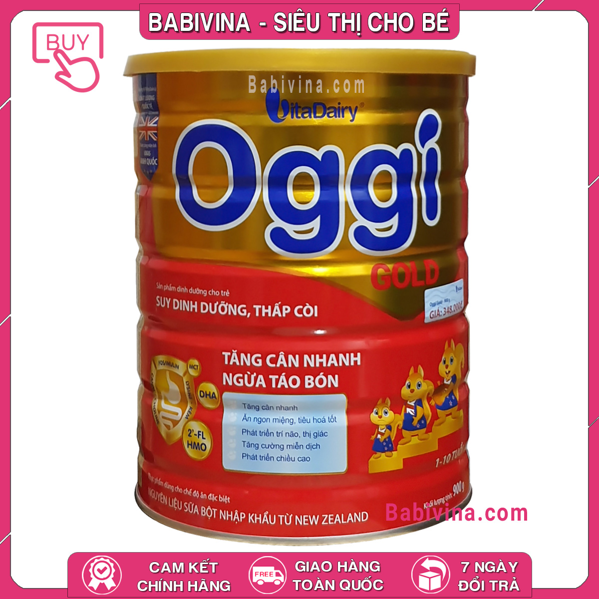 [CHÍNH HÃNG] Sữa Bột Oggi Gold 900g  | Dành Cho Trẻ Từ 1-10 Tuổi | Giúp Trẻ Tăng Cân Vượt Trội | Date Mới Nhất, Giá Tốt Nhất